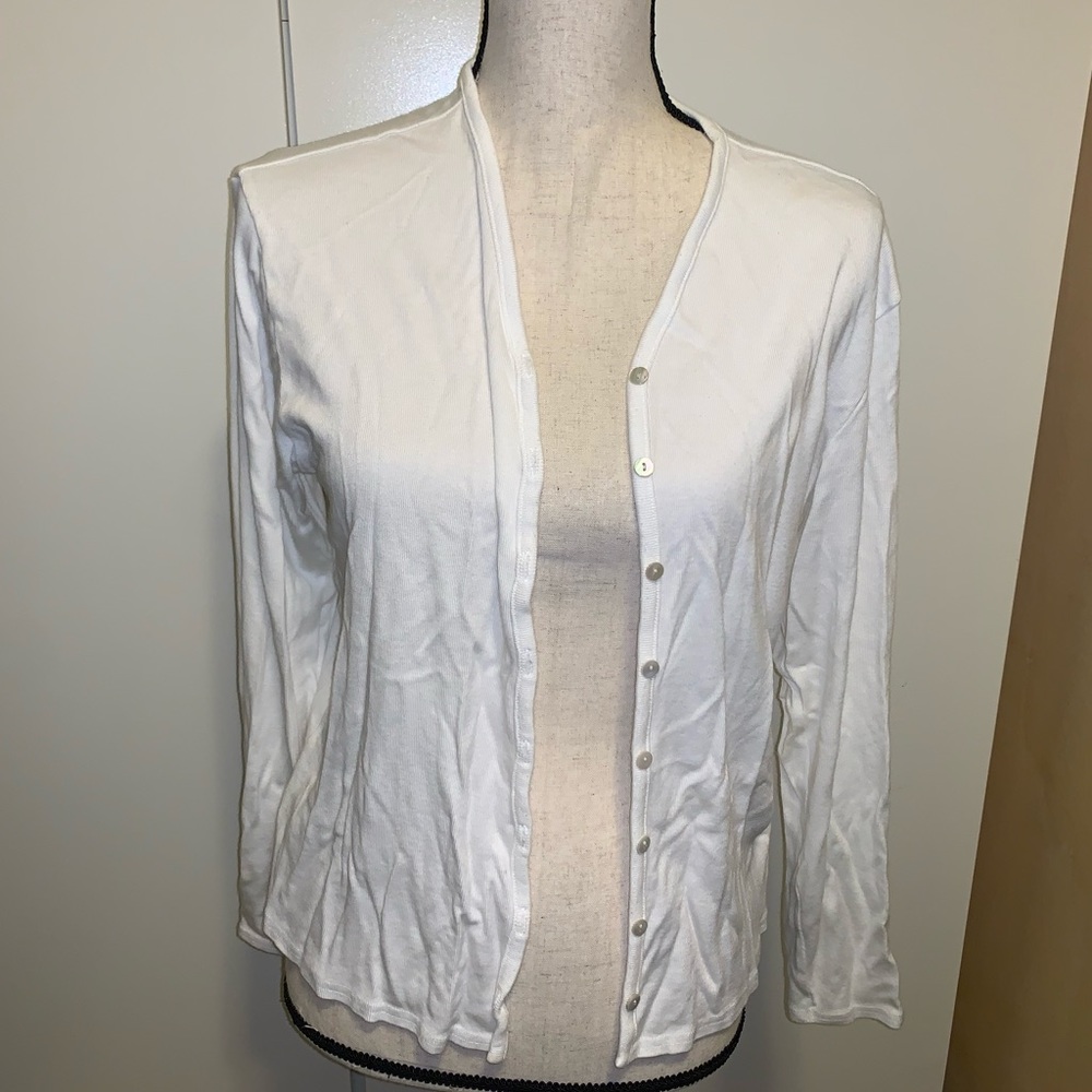 White cardigan